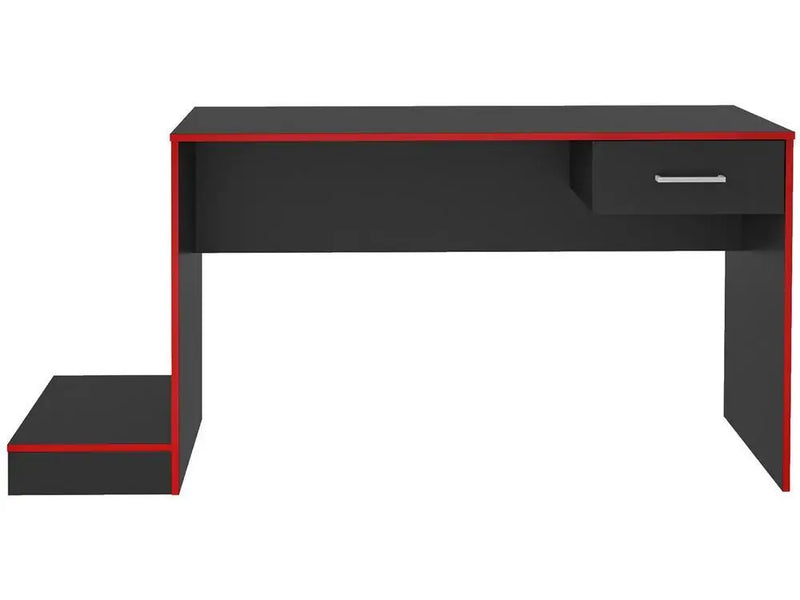 Mesa Gamer Artely Preto e Vermelho 1 Gaveta