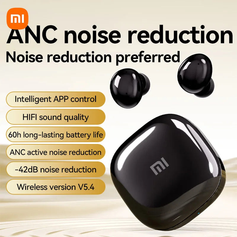 Xiaomi s09 anc fones de ouvido sem fio bluetooth5.4 com cancelamento ruído no ouvido enc tws alta fidelidade som à prova dwaterproof água fone com microfone